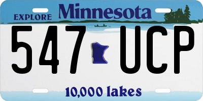 MN license plate 547UCP