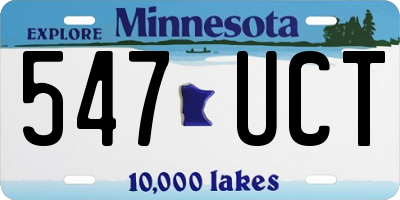 MN license plate 547UCT