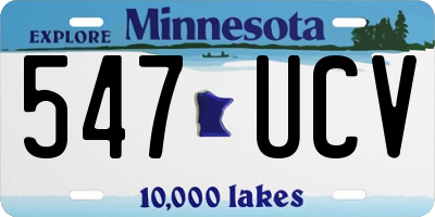 MN license plate 547UCV