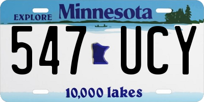 MN license plate 547UCY