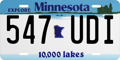 MN license plate 547UDI