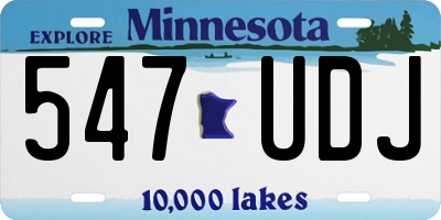 MN license plate 547UDJ