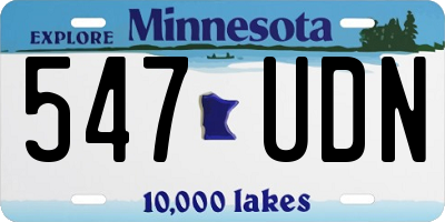 MN license plate 547UDN