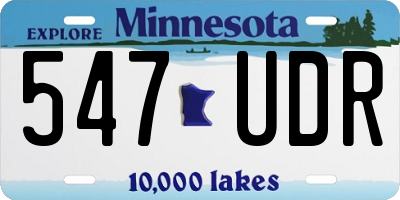 MN license plate 547UDR