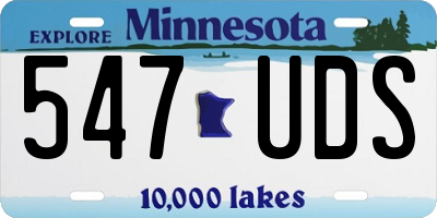 MN license plate 547UDS