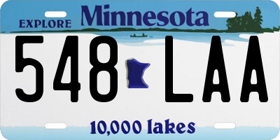 MN license plate 548LAA