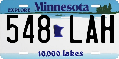 MN license plate 548LAH