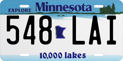 MN license plate 548LAI