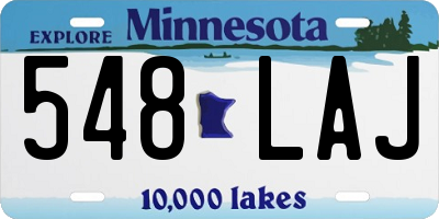 MN license plate 548LAJ