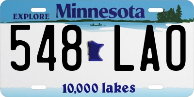 MN license plate 548LAO