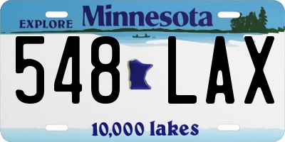 MN license plate 548LAX