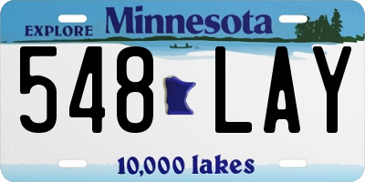 MN license plate 548LAY