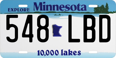 MN license plate 548LBD
