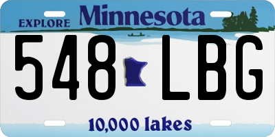 MN license plate 548LBG