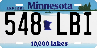 MN license plate 548LBI