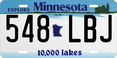 MN license plate 548LBJ