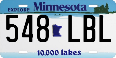 MN license plate 548LBL