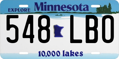 MN license plate 548LBO