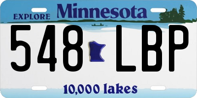 MN license plate 548LBP
