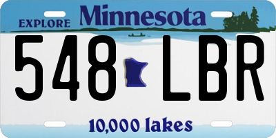 MN license plate 548LBR