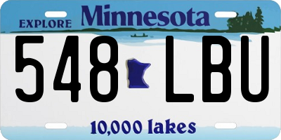 MN license plate 548LBU