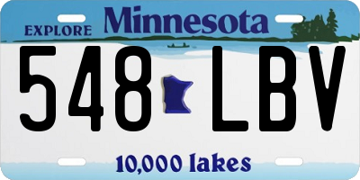 MN license plate 548LBV