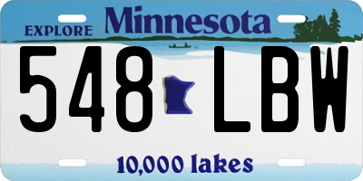 MN license plate 548LBW