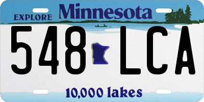 MN license plate 548LCA