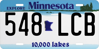 MN license plate 548LCB
