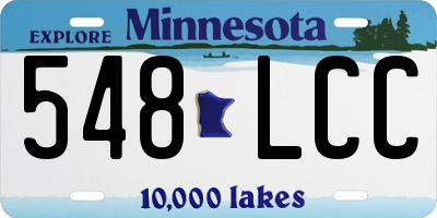 MN license plate 548LCC