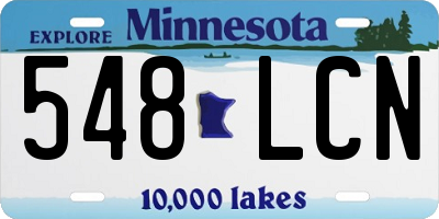 MN license plate 548LCN