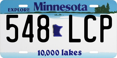 MN license plate 548LCP