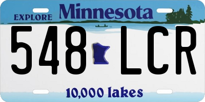 MN license plate 548LCR