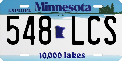 MN license plate 548LCS