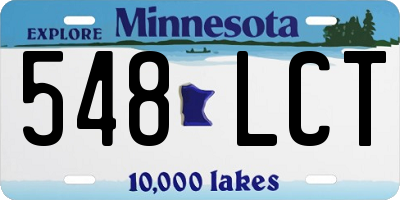 MN license plate 548LCT