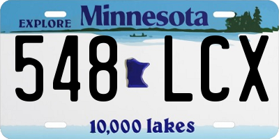 MN license plate 548LCX