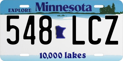 MN license plate 548LCZ