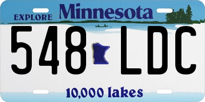 MN license plate 548LDC