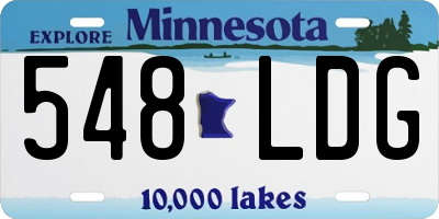 MN license plate 548LDG