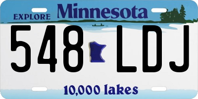 MN license plate 548LDJ