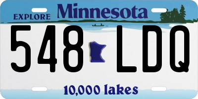 MN license plate 548LDQ
