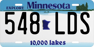 MN license plate 548LDS
