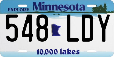 MN license plate 548LDY