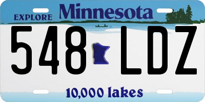 MN license plate 548LDZ