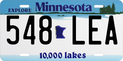 MN license plate 548LEA