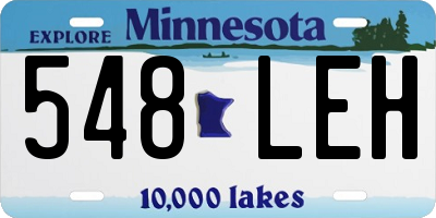 MN license plate 548LEH