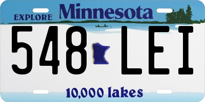 MN license plate 548LEI