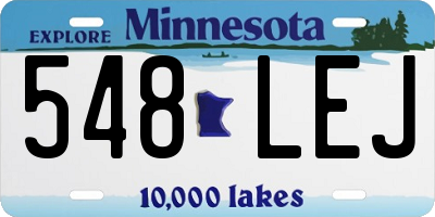 MN license plate 548LEJ