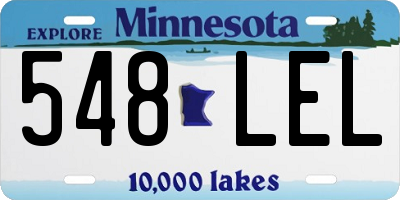 MN license plate 548LEL