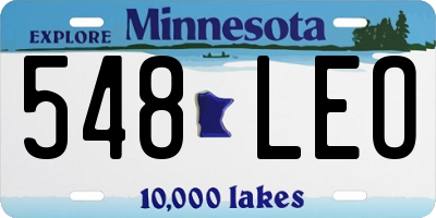 MN license plate 548LEO